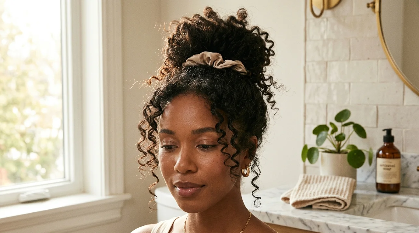 23 Chic Messy Curly Buns That Look Stylishly Undone