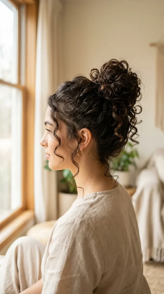 23. The Loose Crown Pull Messy Curly Bun.webp