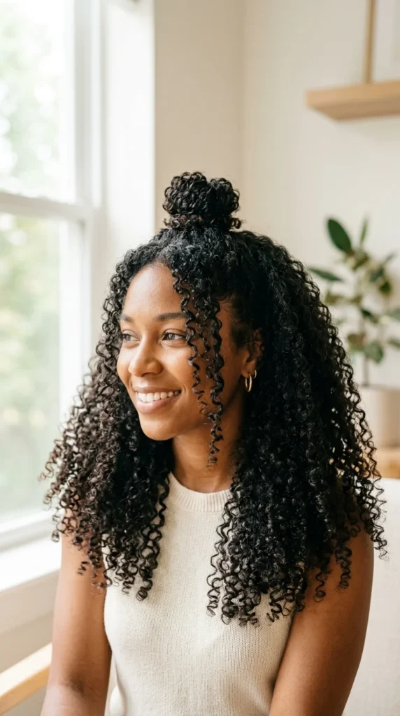 6. Half-Up Top Knot in Two Minutes.webp