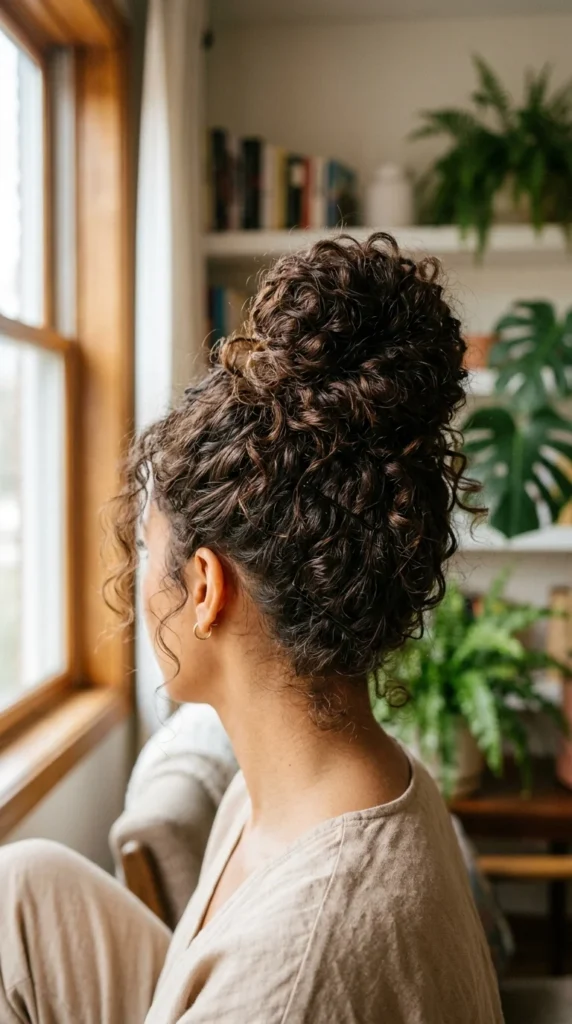 8. The Thick-Hair Long-Hold Curly Bun.webp