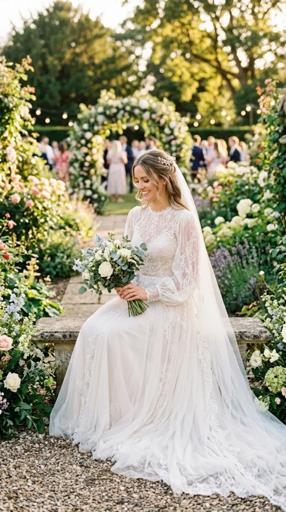 10. Bishop Sleeve Lace Wedding Dress.webp