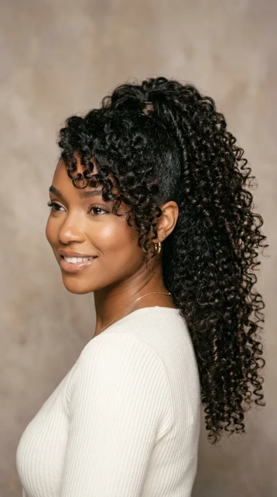10. High Curly Ponytail with Face-Framing Swoop.webp