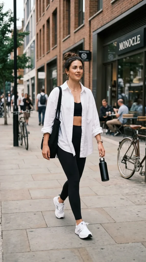 10. High-Waisted Leggings with an Oversized Button-Up Shirt.webp