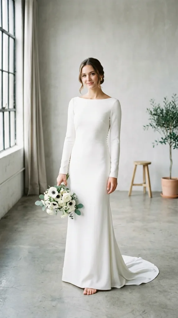 11. Minimal Crepe Boat Neck Dress.webp
