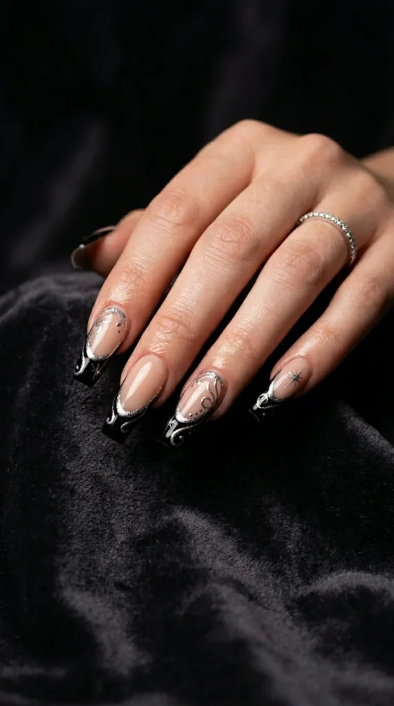 13. Chrome and Black Gothic French.webp