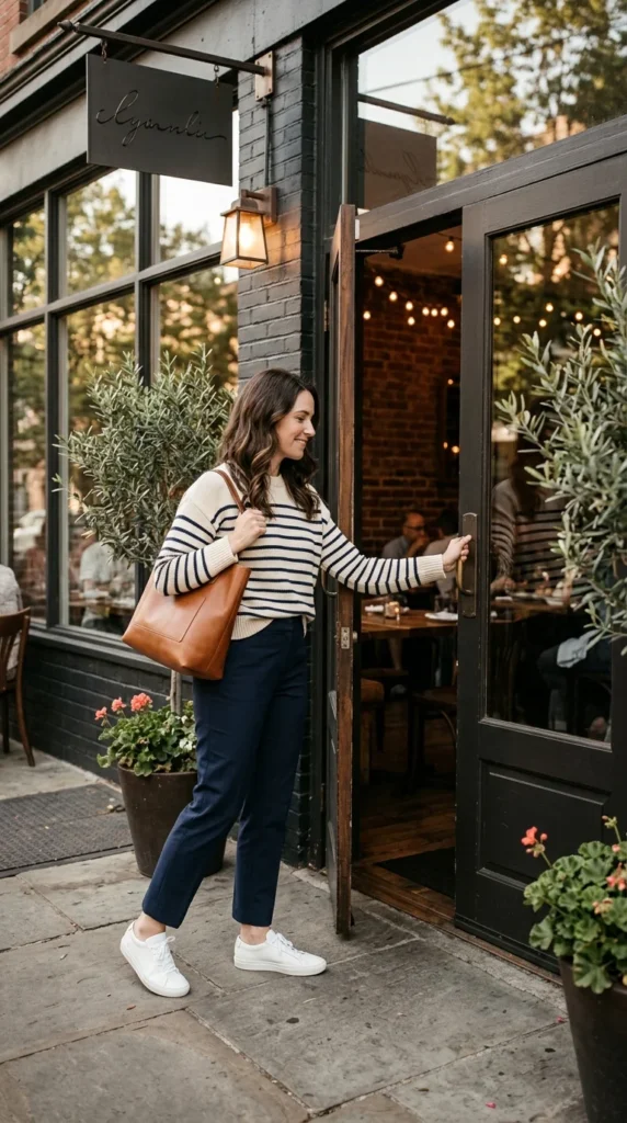 13. Striped Sweater with Tailored Pants.webp