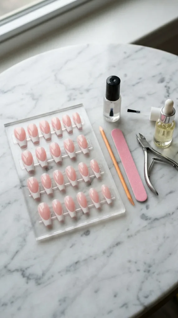 15. DIY Press-On Coffin French Nails.webp