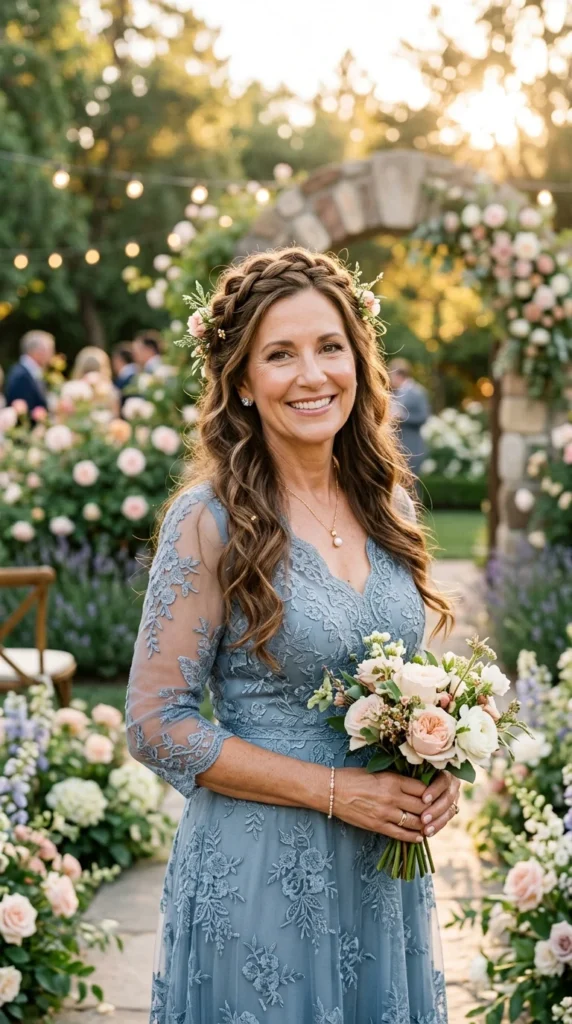 15. Romantic Crown Braid with Loose Lengths.webp