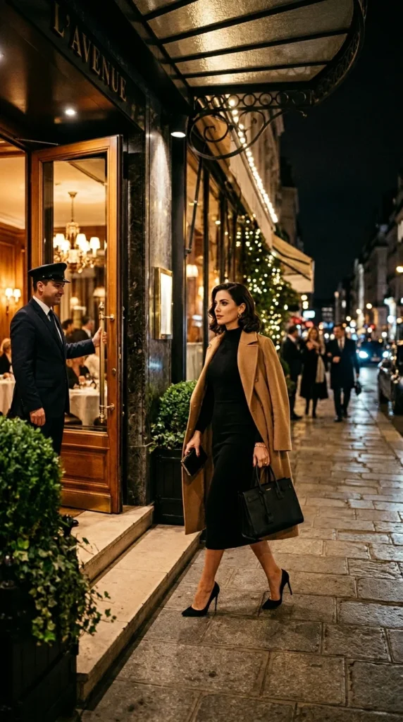 16. Little Black Dress with a Camel Coat.webp