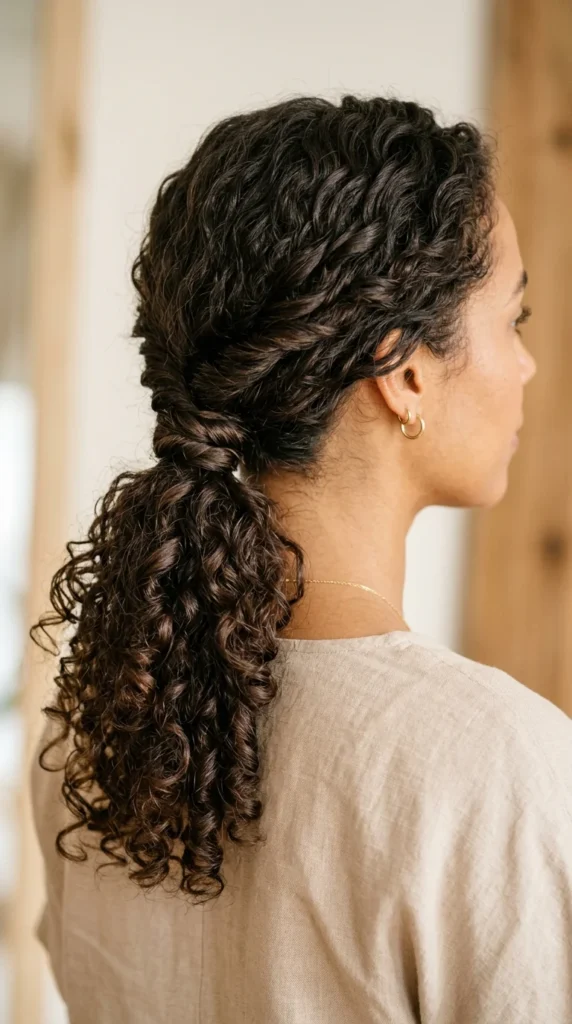17. Low Curly Ponytail with Soft Twisted Base.webp