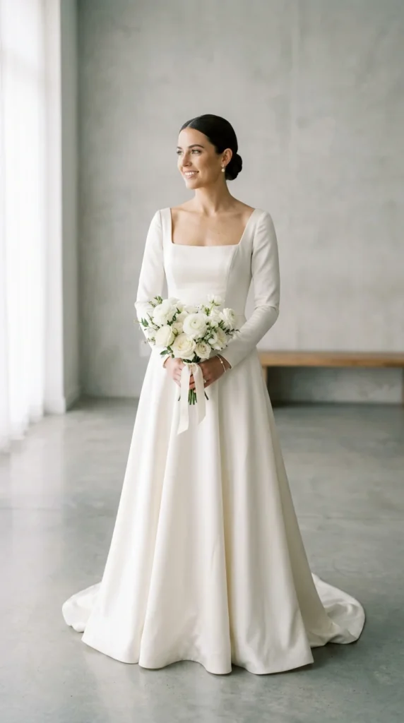 17. Minimal Square Neck Satin Dress.webp