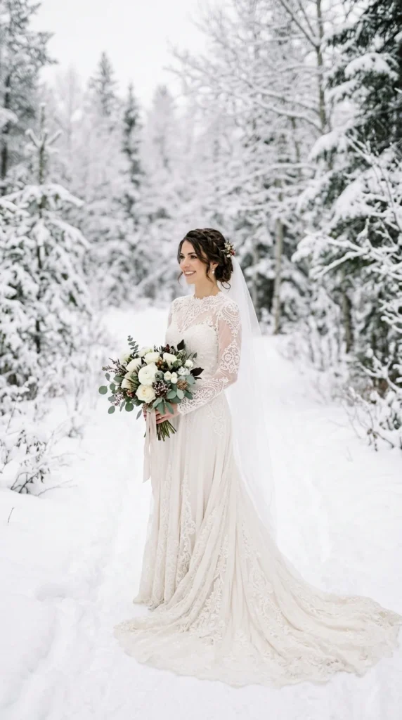 17. Winter Long Sleeve Lace Wedding Dress.webp