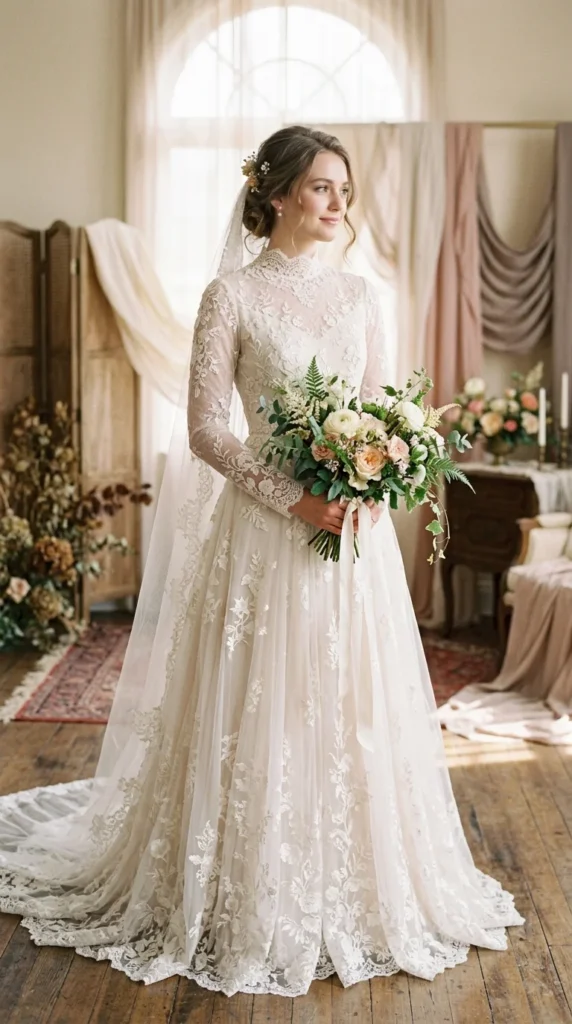 18. Lace Romantic Full Coverage Dress.webp