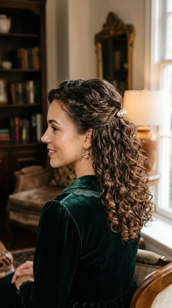 18. Vintage Inspired Half-Up Bouffant Curls.webp
