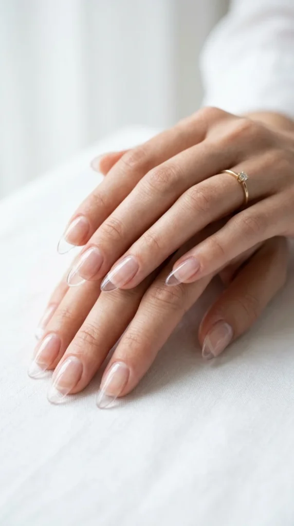 20. Clear Acrylic Nails With Gloss Finish.webp