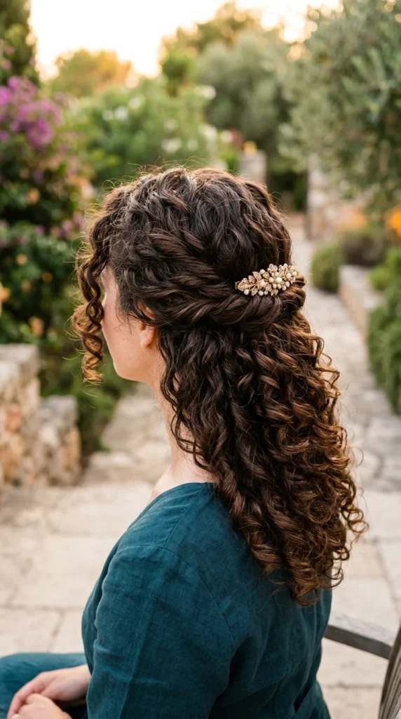 20. Simple Half-Up Twist with Decorative Clip.webp