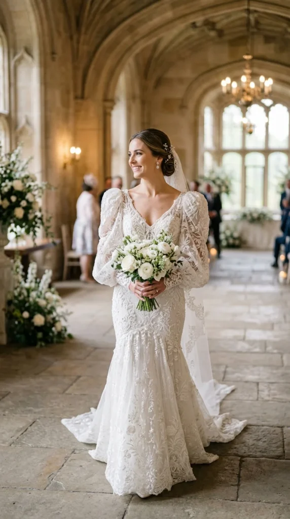 21. Statement Sleeve Long Sleeve Lace Wedding Dress.webp