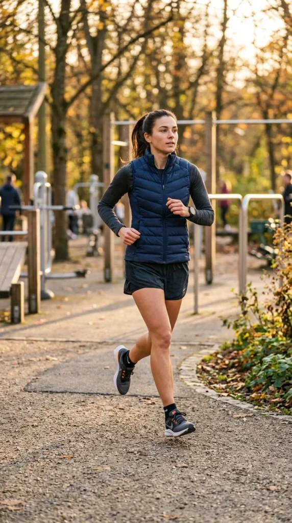 22. Gym Shorts with a Lightweight Vest and Running Shoes.webp