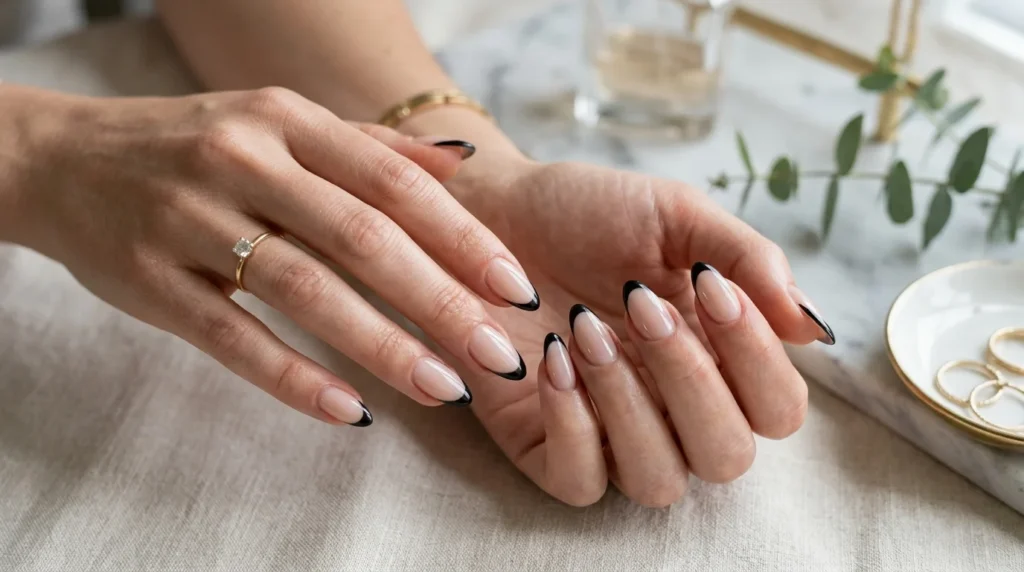 23 Elegant black french tip nails That Feel Modern and Chic