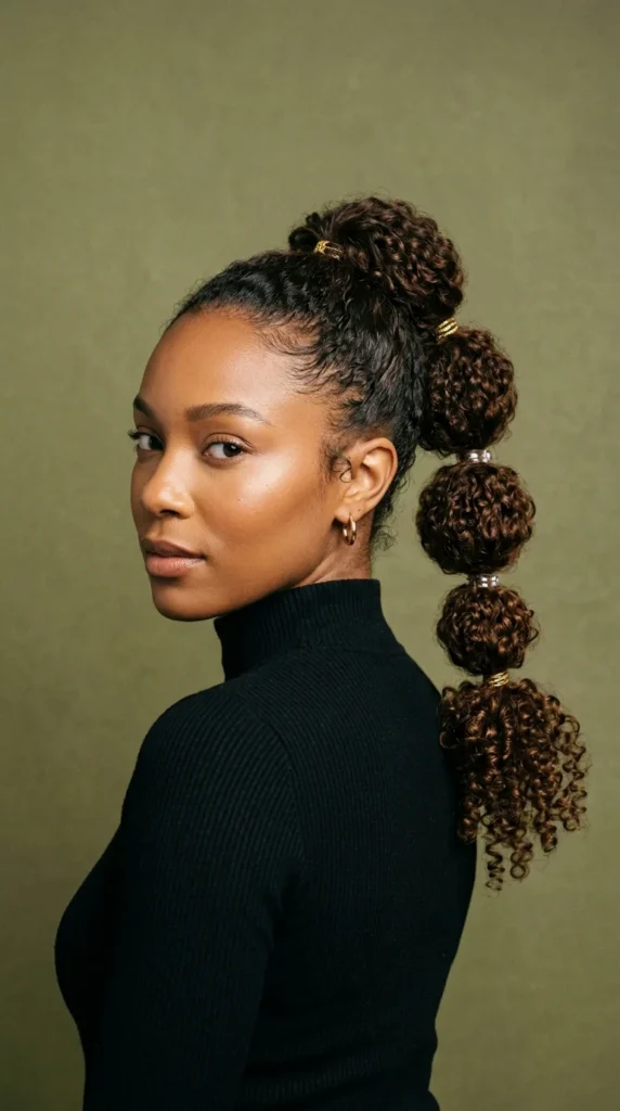 5. Bubble Curly Ponytail with Sectioned Bands.webp