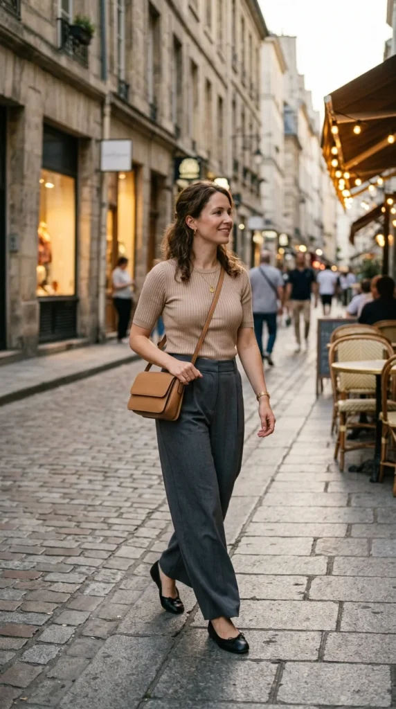 5. Knit Top with Wide-Leg Pants and Ballet Flats.webp