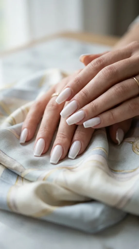 6. Soft Milky Coffin French Nails.webp