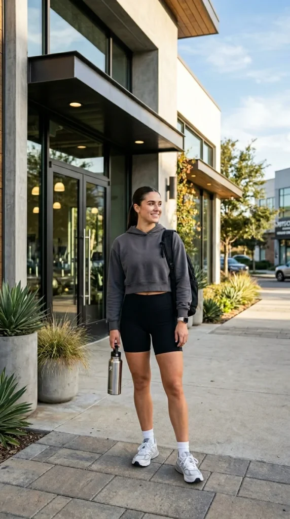 7. Bike Shorts with a Cropped Hoodie.webp