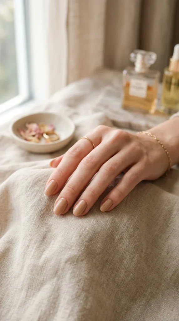 7. Warm Beige Neutral Nails.webp