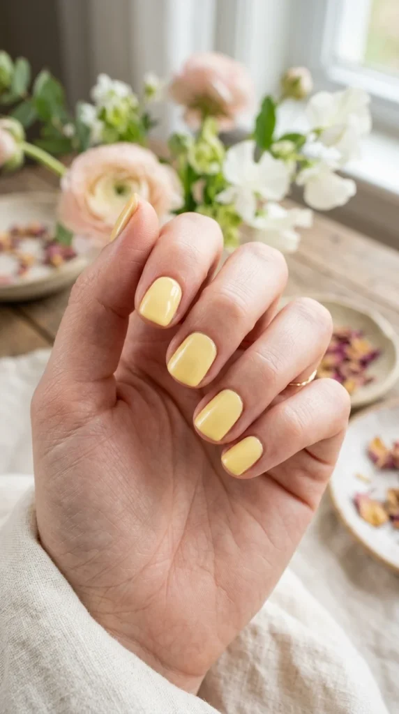 8. Buttery Yellow Gel Nails.webp