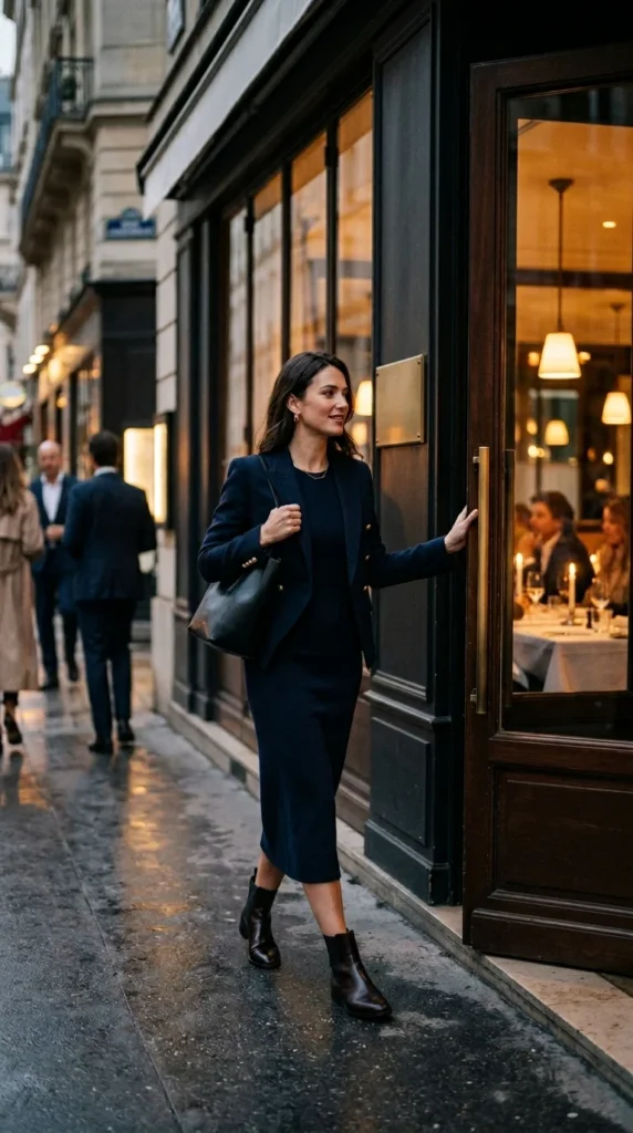 8. Midi Dress with a Structured Blazer.webp