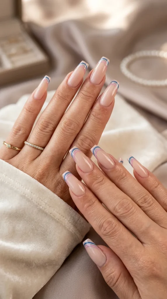 9. Colorful Micro Line French Tips.webp