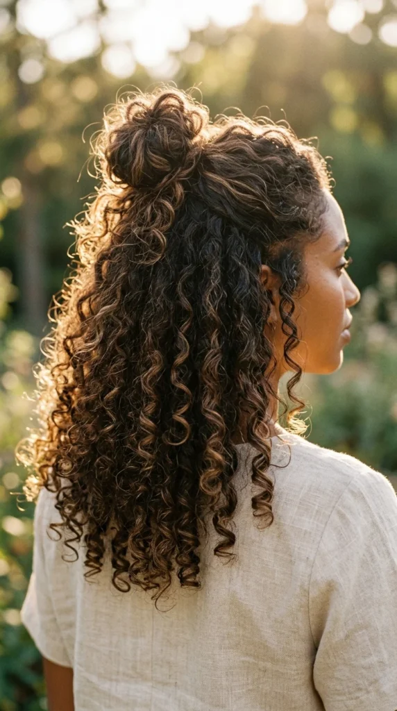 9. Messy Half-Up Top Knot.webp
