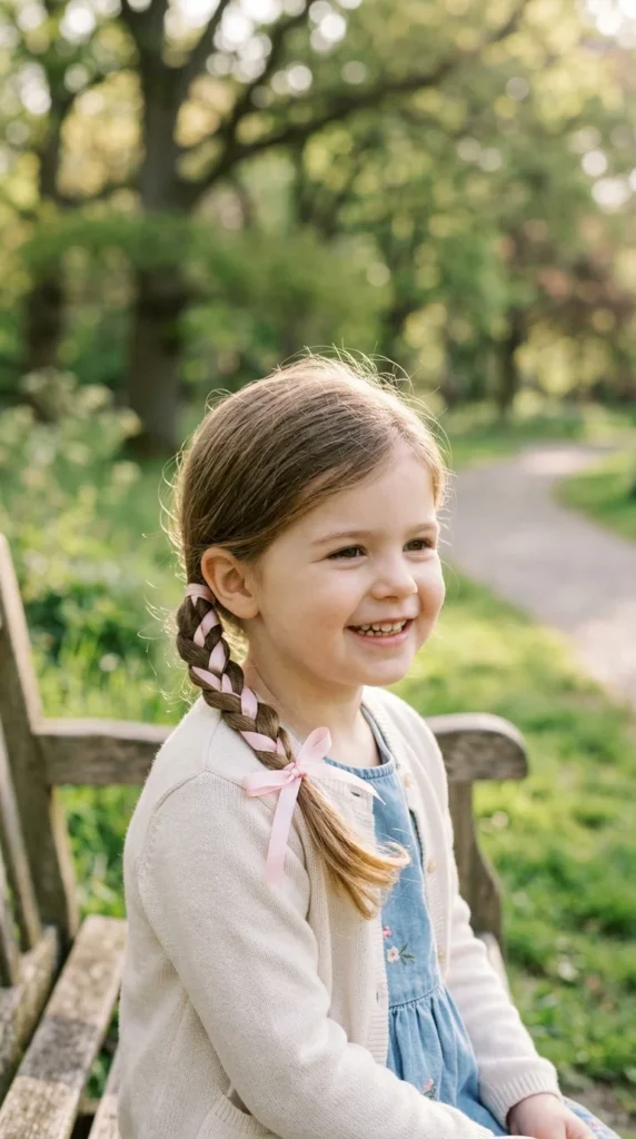 15. Low Ponytail with Ribbon Braid.webp