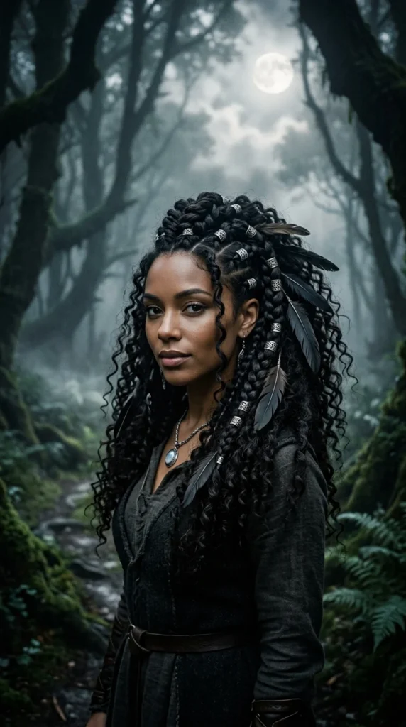 6. Faux Hawk Braid with Bold Curly Volume.webp